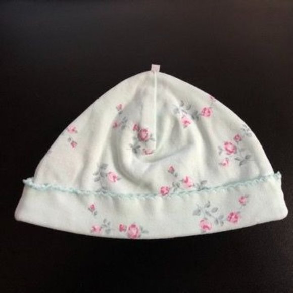 Little Me Floral Spray Hat Mint Print Size 6 Months - Picture 2 of 7